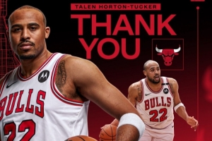 告别NBA转战土耳其联赛！公牛官方晒图致谢霍顿-塔克